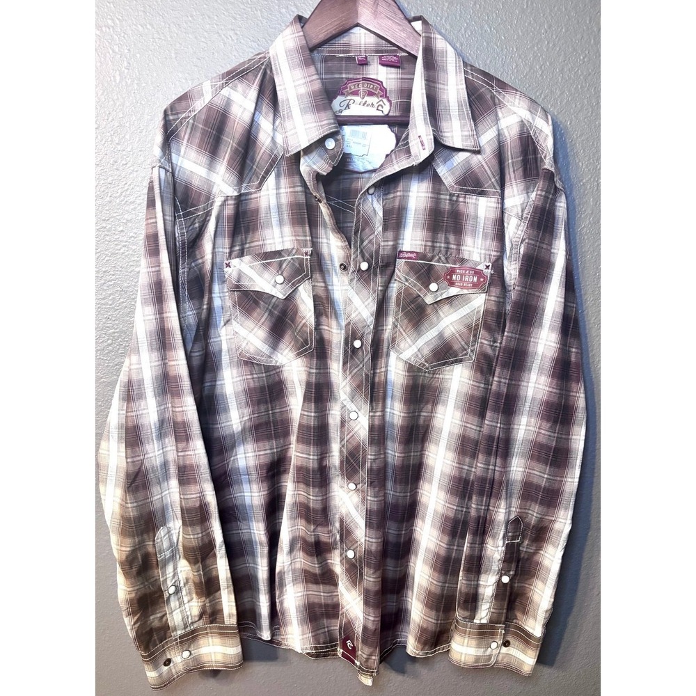 Rafter C Red Dirt Collection men's western-style long-sleeve shirt XXL NWT
